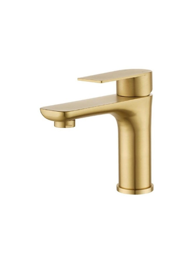 واي دي صنبور حوض حمام عصري بمقبض واحد، مصنوع من النحاس الصلب، يُثبت على سطح الحوض، يتميز بتدفق مياه سلس، ولمسة نهائية متينة، وسهولة التركيب، وهو قطعة فاخرة لحمامك تُضفي لمسة جمالية على منزلك. - Image 1